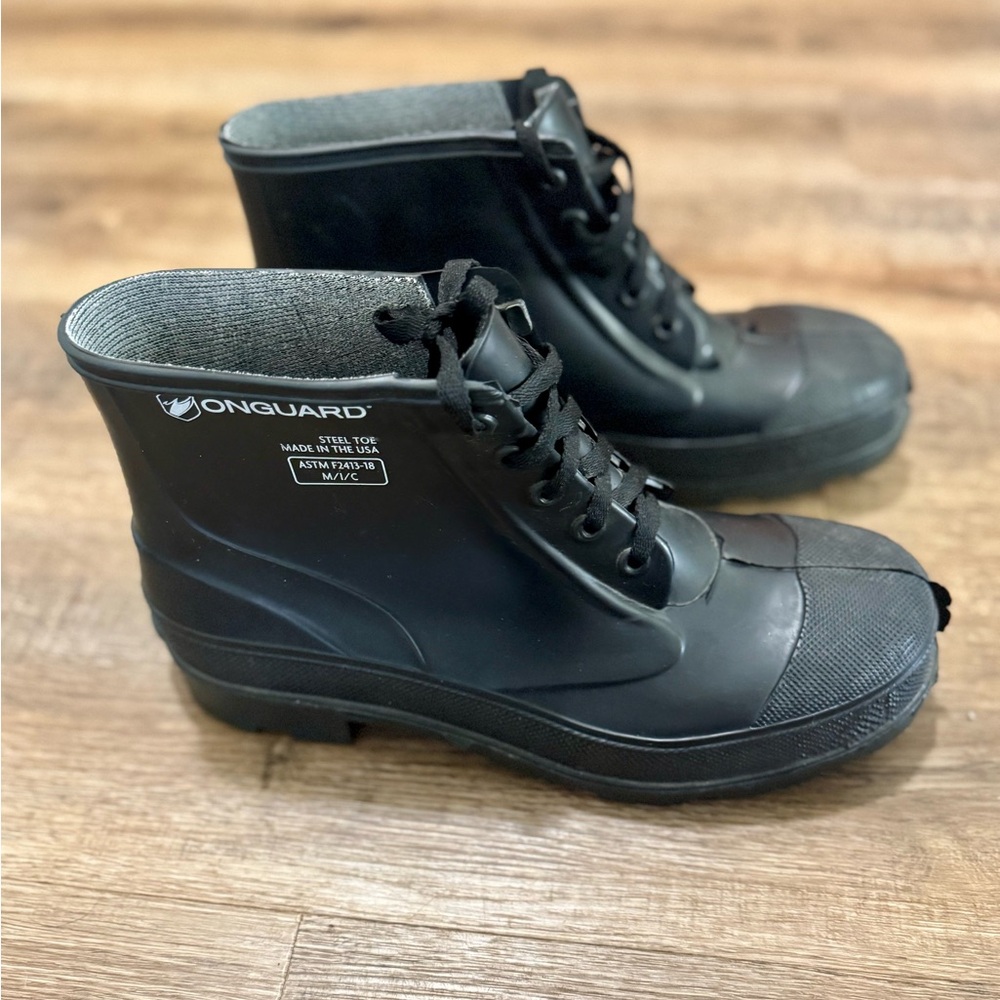 Onguard Steel Toe Ankle Boots ASTM F2413-18 Black Lace Up Mens Size 12